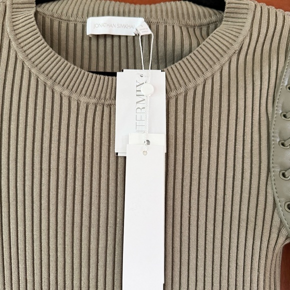 Jonathan Simkhai Intermix Olive Green dress - Picture 4 of 9